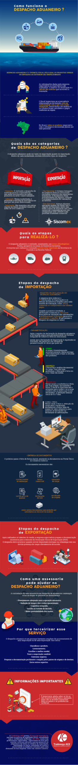 Infográfico | Como funciona o despacho aduaneiro?